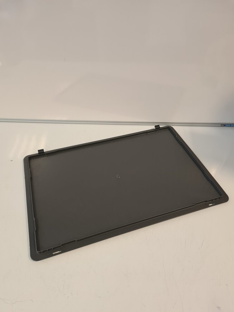 Emtrade Oplegdeksel 60x40, donkergrijs, PP, gebruikt Emtrade Oplegdeksel 60x40, donkergrijs, PP, gebruikt