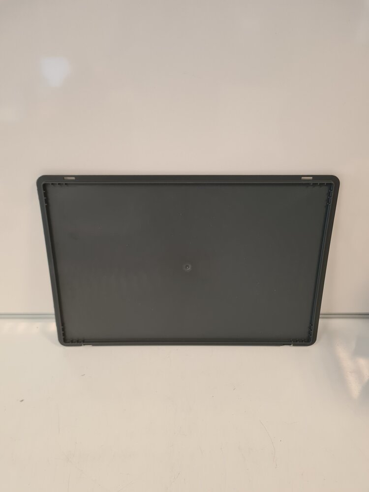 Emtrade Oplegdeksel 60x40, donkergrijs, PP, gebruikt Emtrade Oplegdeksel 60x40, donkergrijs, PP, gebruikt