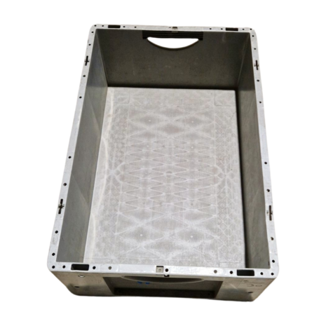 SSI Schäfer Kunststof bak 60x40x22, grijs, PP, gesloten, vlakke bodem , gebruikt SSI Schäfer Kunststof bak 60x40x22, grijs, PP, gesloten, vlakke bodem , gebruikt