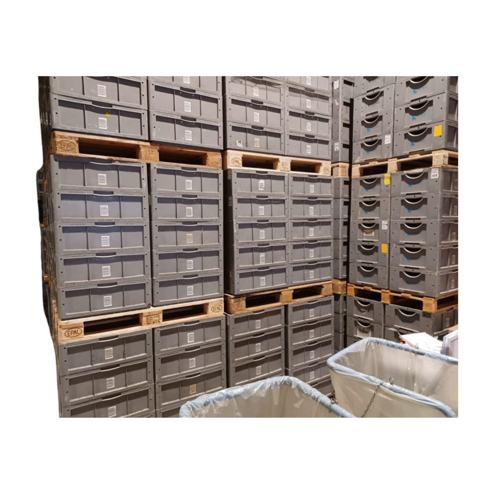 SSI Schäfer Kunststof bak 60x40x22, grijs, PP, gesloten, vlakke bodem , gebruikt SSI Schäfer Kunststof bak 60x40x22, grijs, PP, gesloten, vlakke bodem , gebruikt