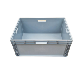 Emtrade (Nieuw) Stapelbak, 800x600x440 mm, euronorm, grijs kunststof, nieuw