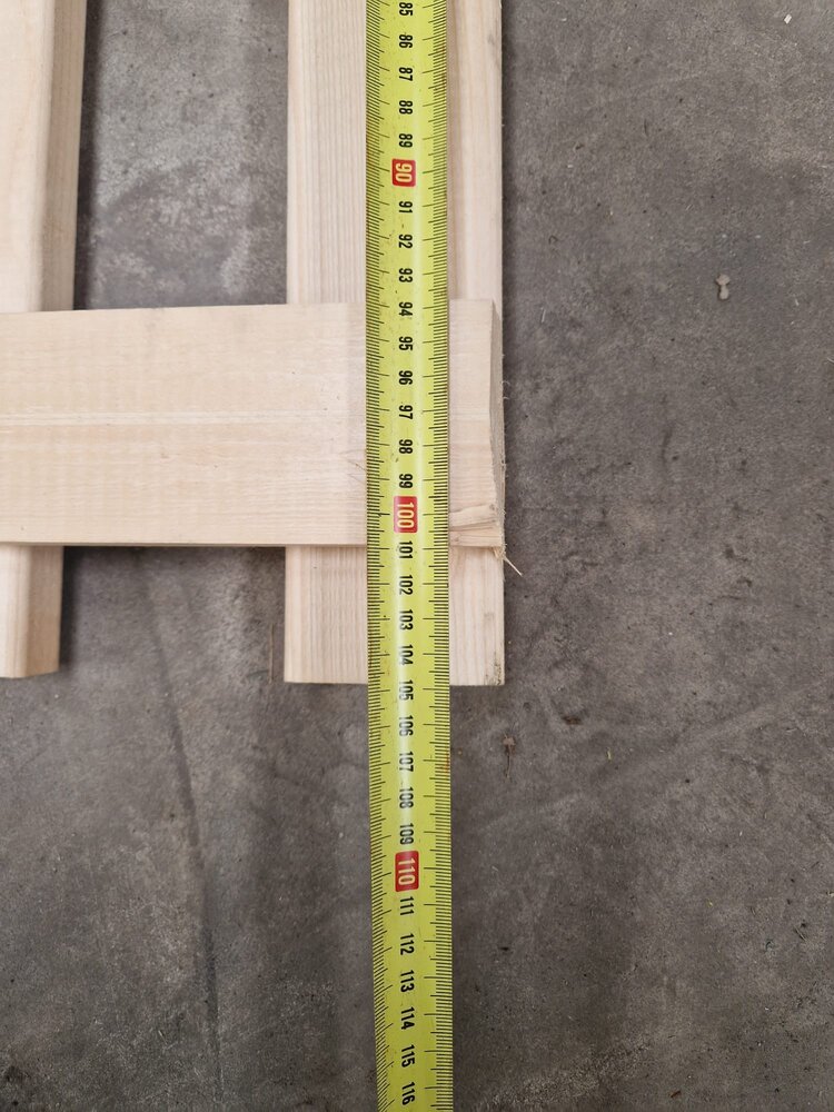 Stelling vlonder/legbord 2700x1000mm vurenhout, 50% open, gebruikt Stelling vlonder/legbord 2700x1000mm vurenhout, 50% open, gebruikt