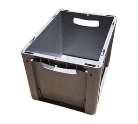 BITO Stapelbak, 400x300x270 mm, euronorm, grijs kunststof, gebruikt