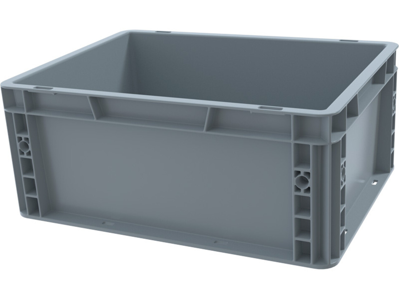Emtrade (Nieuw) Stapelbak, 400x300x170 mm, euronorm, grijs kunststof, nieuw