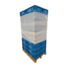Silverline Stapelbak, 600x400x220 mm, euronorm, blauw kunststof, gebruikt