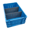 Silverline Stapelbak, 600x400x220 mm, euronorm, blauw kunststof, gebruikt