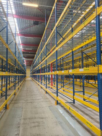 Nedcon Nedcon Palletstelling Staander 8100x1100 (100x65) mm blauw, gebruikt Nedcon Nedcon Palletstelling Staander 8100x1100 (100x65) mm blauw, gebruikt