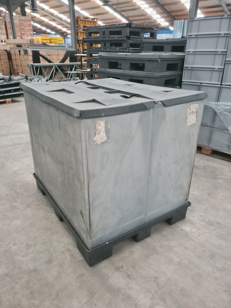 Palletbox opvouwbaar L140 x B107 x H121 cm, gebruikt Palletbox opvouwbaar L140 x B107 x H121 cm, gebruikt