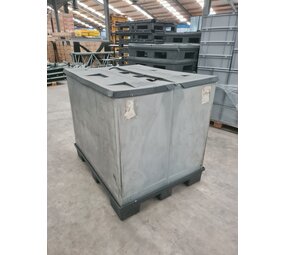 Palletbox opvouwbaar L140 x B107 x H121 cm, gebruikt Palletbox opvouwbaar L140 x B107 x H121 cm, gebruikt