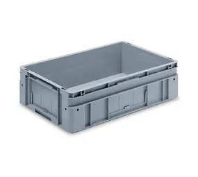UTZ Stapelbak, 600x400x170 mm, euronorm, grijs kunststof, nieuw