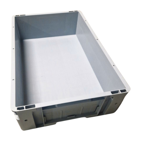 UTZ Stapelbak, 600x400x170 mm, euronorm, grijs kunststof, nieuw