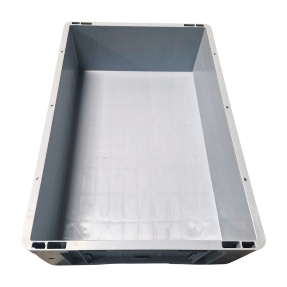 UTZ Stapelbak, 600x400x170 mm, euronorm, grijs kunststof, nieuw