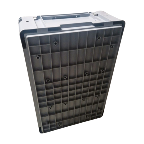 UTZ Stapelbak, 600x400x170 mm, euronorm, grijs kunststof, nieuw