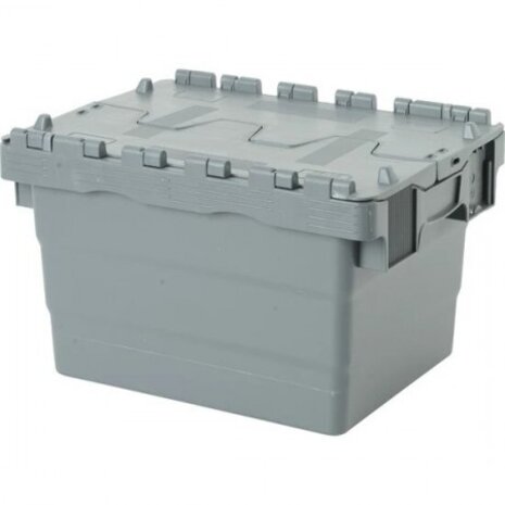 Distributiebak 400x300x250 mm Nestbaar Stapelbaar Grijs, Nieuw