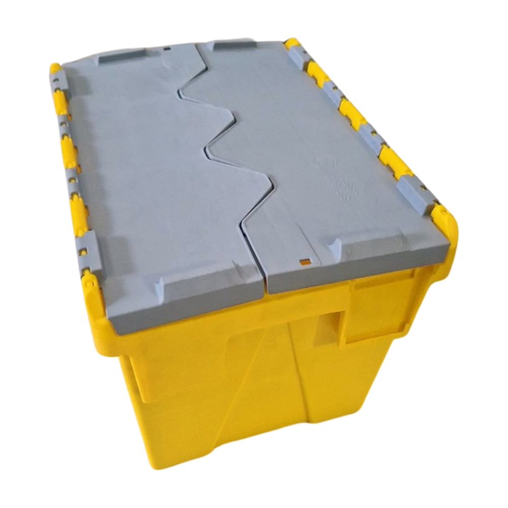 Distributiebak 400x300x320 mm 28L Nestbaar Stapelbaar Geel/Grijs, Nieuw