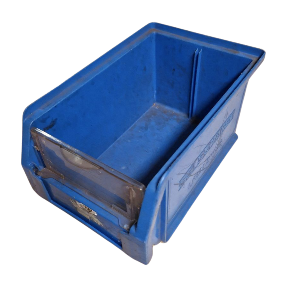 SSI SchÃ¤fer Magazijnbak, 234x150x122 mm, blauw kunststof, gebruikt