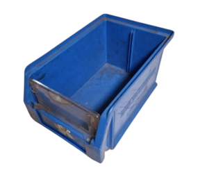 SSI SchÃ¤fer Magazijnbak, 234x150x122 mm, blauw kunststof, gebruikt