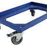 Emtrade (Nieuw) Dolly 60x40x15 blauw met 2 zwenkwielen en 2  wielen met rem, nieuw