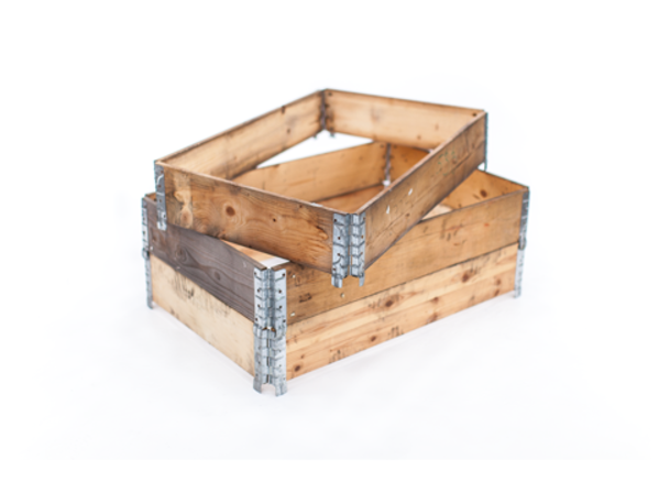 Emtrade Palletrand 80x60x20cm, stapelbaar, 4x scharnierbaar, gebruikt Emtrade Palletrand 80x60x20cm, stapelbaar, 4x scharnierbaar, gebruikt