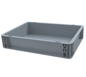 Emtrade (Nieuw) Stapelbak, 400x300x75 mm, euronorm, grijs kunststof, nieuw