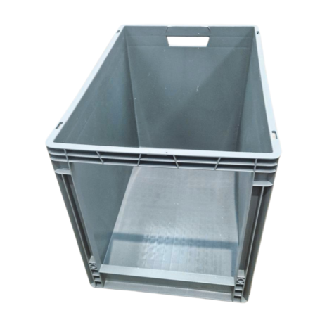 Emtrade (Nieuw) Magazijnbak, 600x400x440 mm, euronorm, grijs kunststof, nieuw