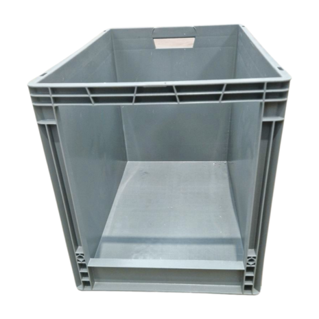 Emtrade (Nieuw) Magazijnbak, 600x400x440 mm, euronorm, grijs kunststof, nieuw