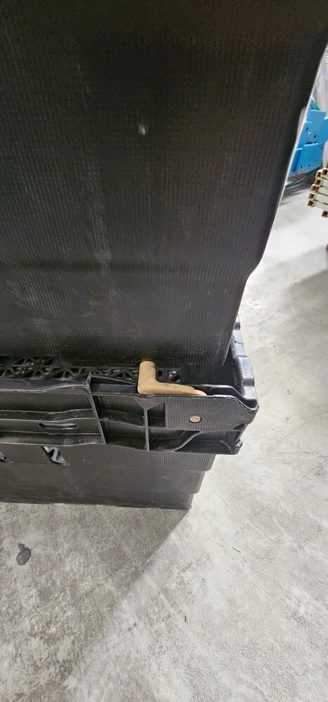 Schoeller Allibert Nestbare Stapelbak, 600x400x360 mm, euronorm, zwart kunststof, gebruikt