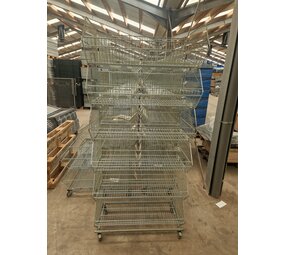 Aldipro Set van 6 draadmanden op wielen, licht gebruikt Aldipro Set van 6 draadmanden op wielen, licht gebruikt