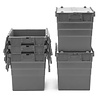 Emtrade Distributiebak 600x400x365 mm Nestbaar Stapelbaar Grijs, Nieuw Emtrade Distributiebak 600x400x365 mm Nestbaar Stapelbaar Grijs, Nieuw