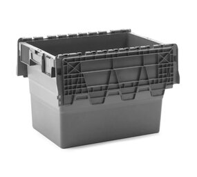 Emtrade (Nieuw) Distributiebak, 600x400x365 mm, euronorm, grijs kunststof, nieuw Emtrade (Nieuw) Distributiebak, 600x400x365 mm, euronorm, grijs kunststof, nieuw