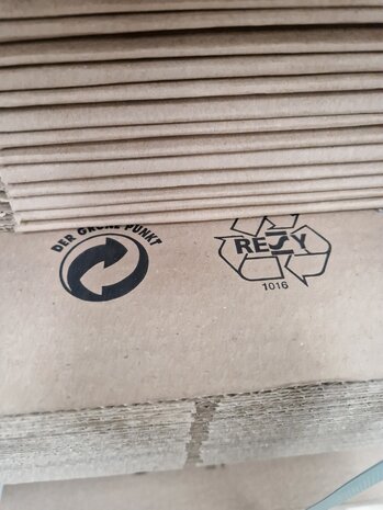 Vouwdoos 420x210x180 mm enkelgolf karton bruin fefco 0201 (pallet 980 stuks) nieuw