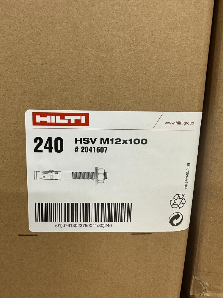 Hilti Doorsteekanker / vloeranker M12x100 verzinkt, nieuw