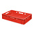 Stapelkrat, 600x400x125 mm, euronorm, rood kunststof, gebruikt