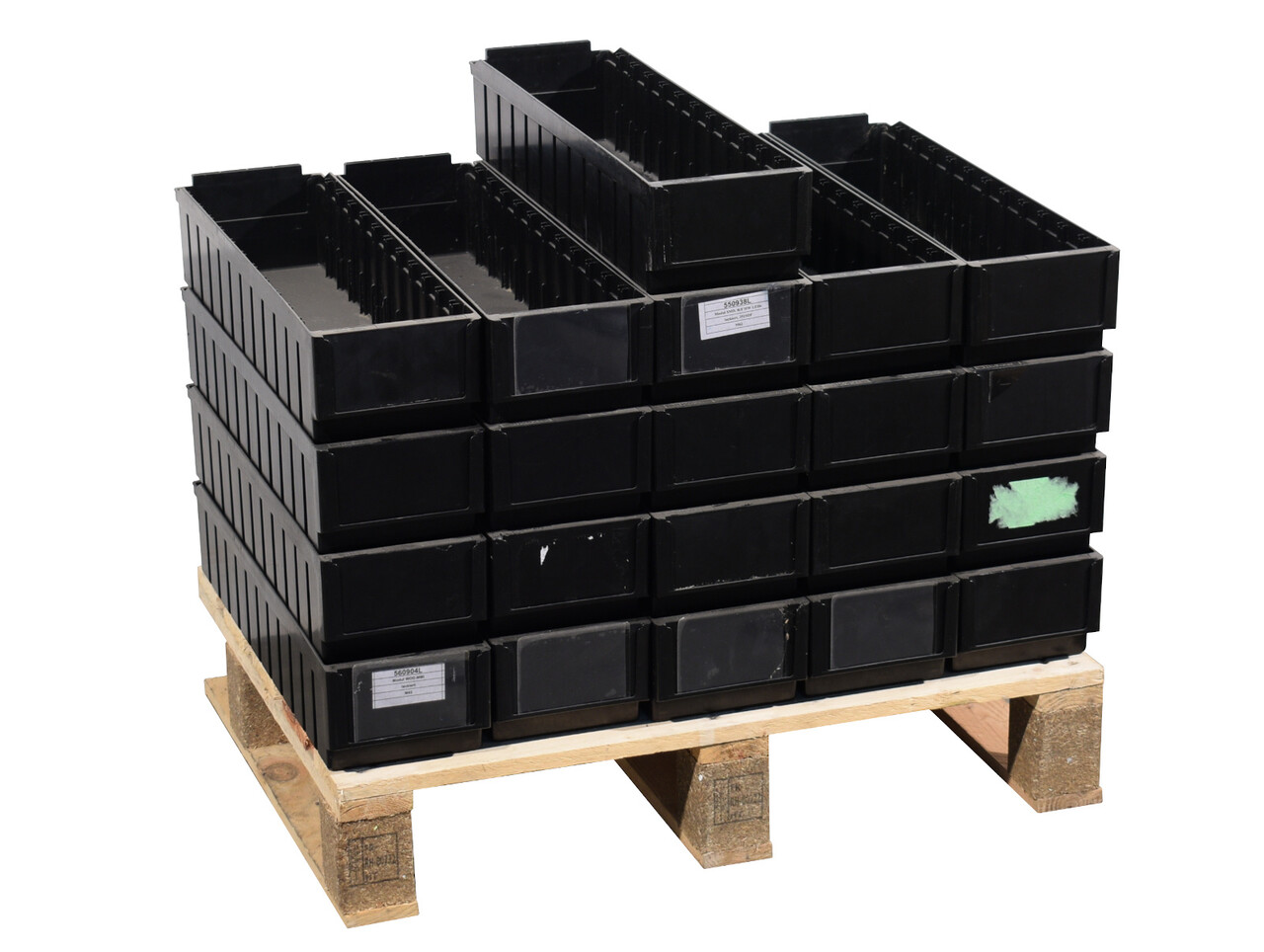 SSI Schäfer Stellingbak ESD RK621 12 vakken, 590x162x115mm zwart, gebruikt