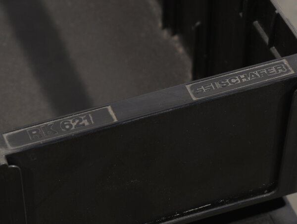 SSI Schäfer Stellingbak ESD RK621 12 vakken, 590x162x115mm zwart, gebruikt