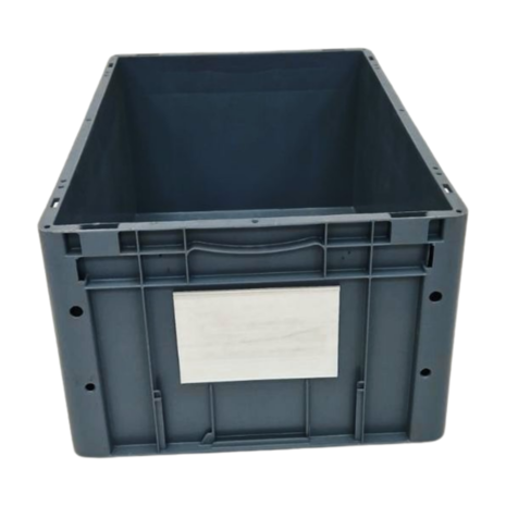 Embox Stapelbak, 600x400x270 mm, euronorm, zwart kunststof, nieuw