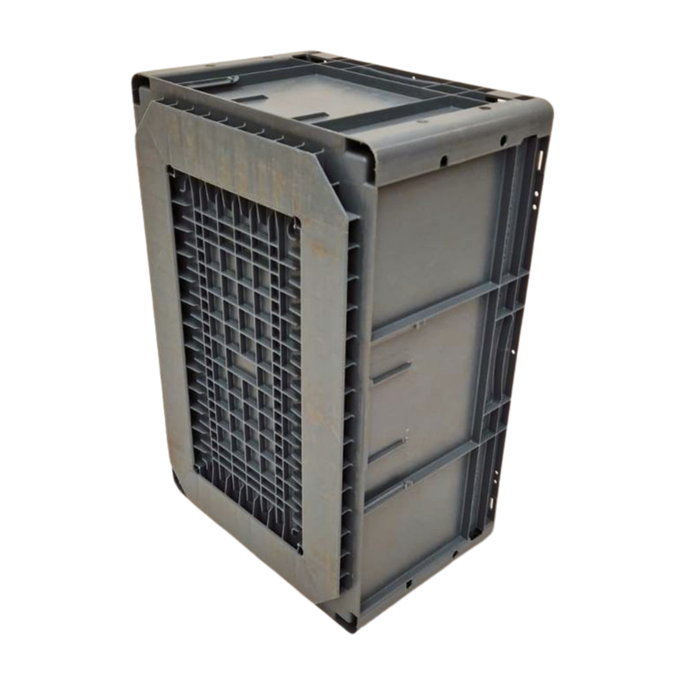 Embox Stapelbak 600x400x280 euronorm donkergrijs, gebruikt Embox Stapelbak 600x400x280 euronorm donkergrijs, gebruikt