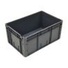 Embox Stapelbak, 600x400x270 mm, euronorm, zwart kunststof, nieuw
