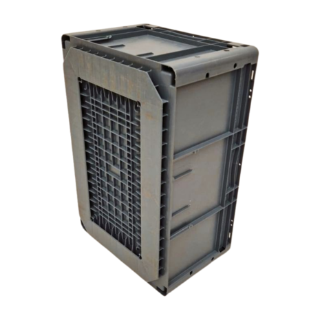 Stapelbak 600x400x280 euronorm blauw, gebruikt