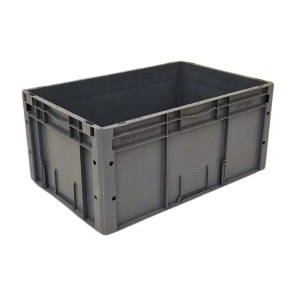 Stapelbak 600x400x280 euronorm blauw, gebruikt