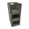 Embox Magazijnbak, 400x300x220 mm, euronorm, grijs kunststof, nieuw