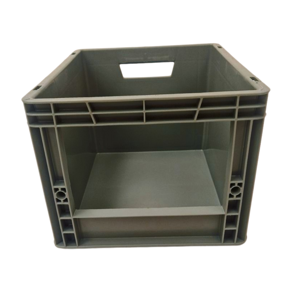Embox Magazijnbak 400x300x220mm met grijpopening, stapelbaar grijs, nieuw Embox Magazijnbak 400x300x220mm met grijpopening, stapelbaar grijs, nieuw