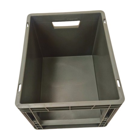 Embox Magazijnbak 400x300x220mm met grijpopening, stapelbaar grijs, nieuw Embox Magazijnbak 400x300x220mm met grijpopening, stapelbaar grijs, nieuw