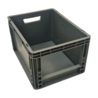 Embox Magazijnbak, 400x300x220 mm, euronorm, grijs kunststof, nieuw