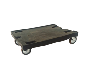 Kunststof Dolly Rolplateau 800x600x200 mm met dubbelwandig dek zwart, gebruikt Kunststof Dolly Rolplateau 800x600x200 mm met dubbelwandig dek zwart, gebruikt