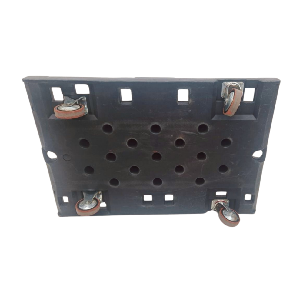 Kunststof Dolly Rolplateau 1200x800x200 mm met dubbelwandig dek zwart, gebruikt Kunststof Dolly Rolplateau 1200x800x200 mm met dubbelwandig dek zwart, gebruikt