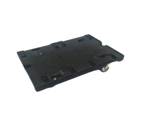 Kunststof Dolly Rolplateau 1200x800x200 mm met dubbelwandig dek zwart, gebruikt
