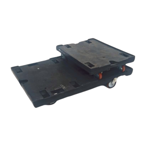 Kunststof Dolly Rolplateau 1200x800x200 mm met dubbelwandig dek zwart, gebruikt Kunststof Dolly Rolplateau 1200x800x200 mm met dubbelwandig dek zwart, gebruikt