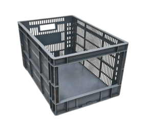 Wavin Magazijnbak, 600x400x320 mm, euronorm, grijs kunststof, gebruikt