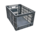 Magazijnbak, 600x400x320 mm, euronorm, grijs kunststof, gebruikt